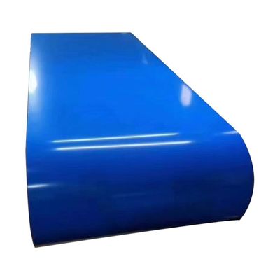 0.25x1219mm Mavi Renkli Poliester Kaplama Ön Boyama Bobin Ön Kaplama Çelik Yaprak