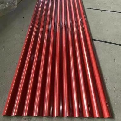 0.28mm Dalgalar Dış Mekan Renkli Kaplamalı Çatı Kaplama Levhası ASTM A755 / EN 10346 Standardı